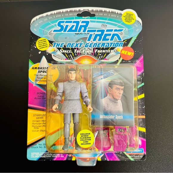 Star Trek The Next Generation AMBASSADOR SPOCK 1993 Playmates Figure w/ Card NEW - Picture 6 of 7
